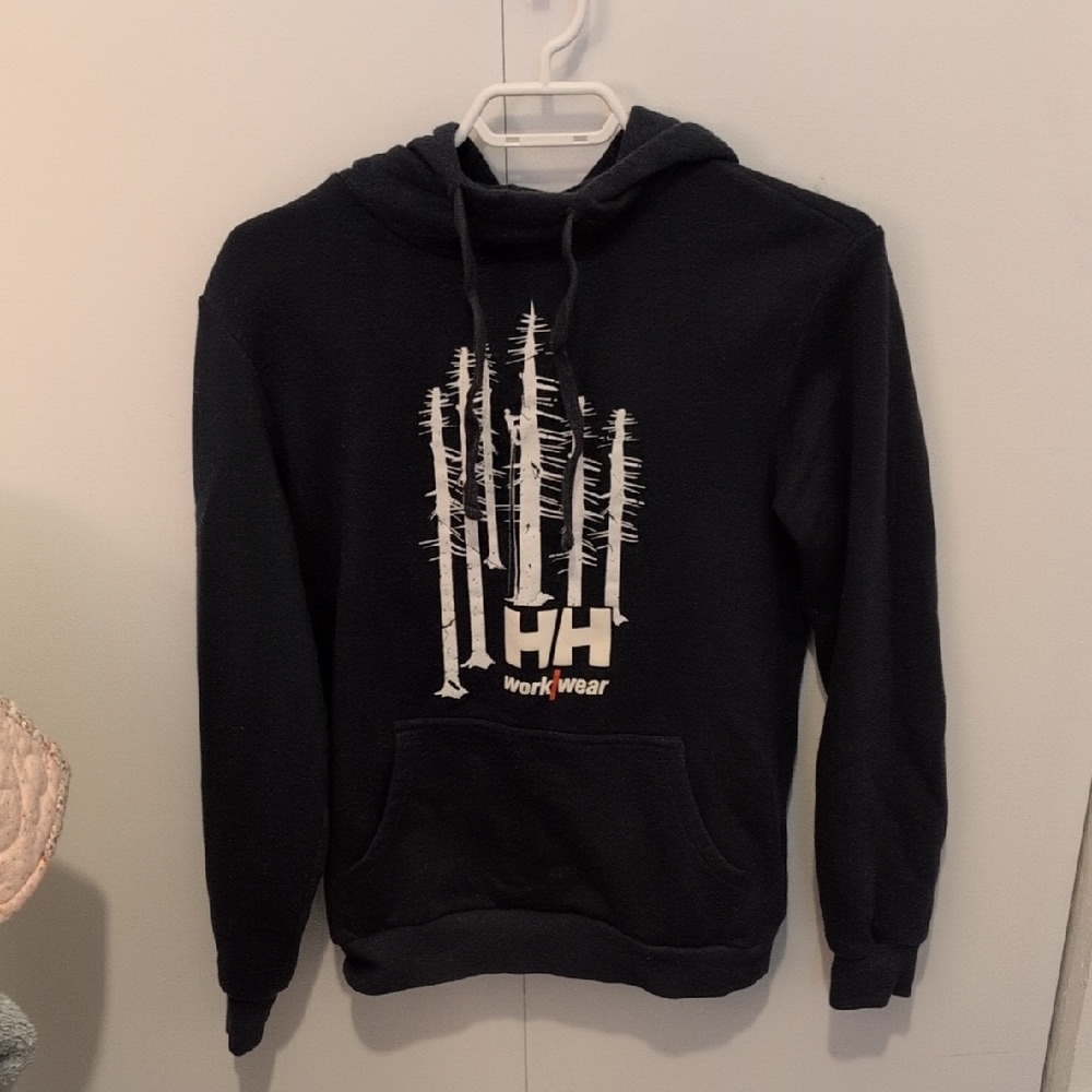 Helly Hansen Black Hoodie with Tree Graphic